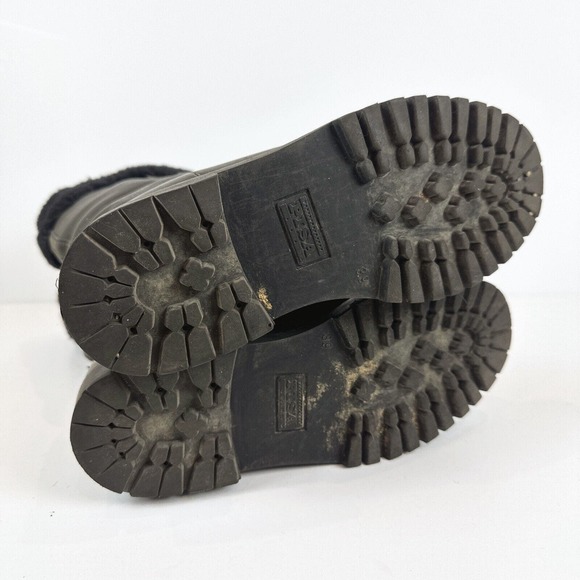 Sorell Womens Leather Faux Fur Lined Tall Boots Size 8 Wool Pull-On Warm Winter - Picture 8 of 12